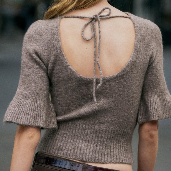 Zara Brown Crew Neck Sweater - Picture 3 of 5